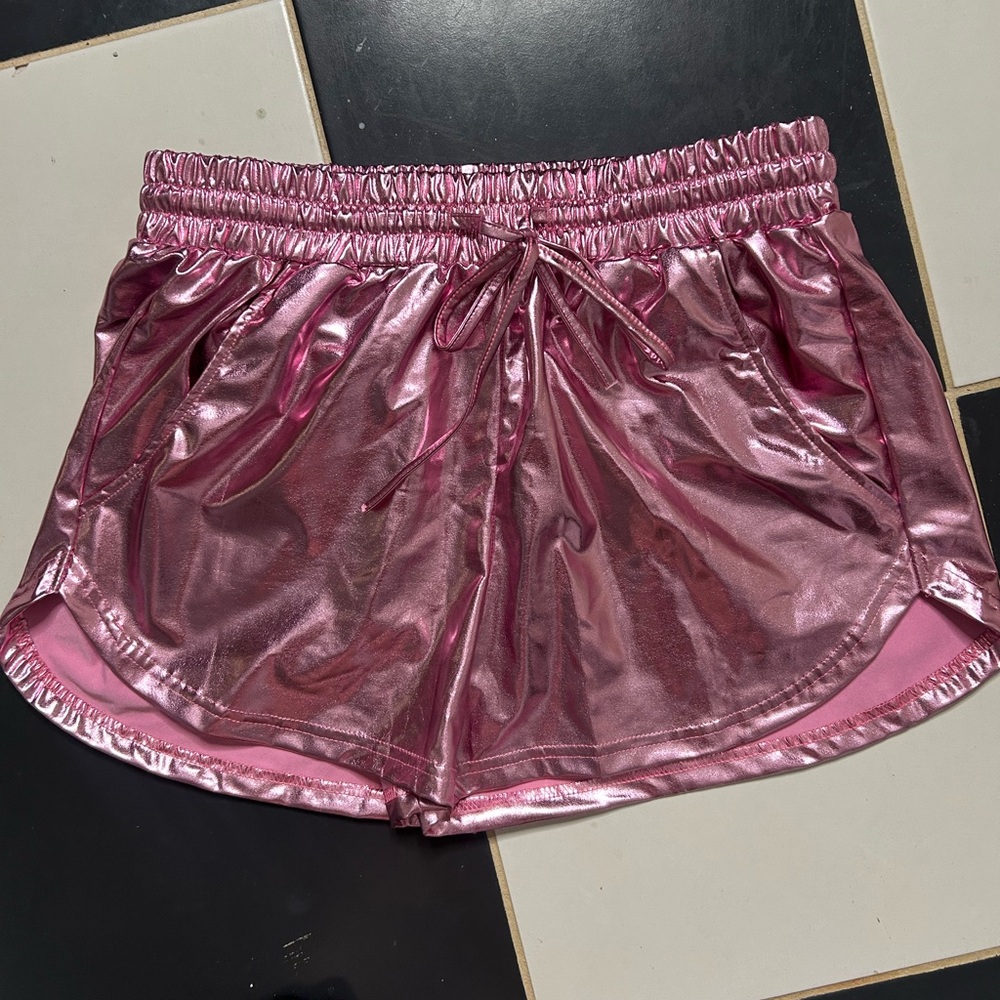 Metallic Pink Women's Shorts